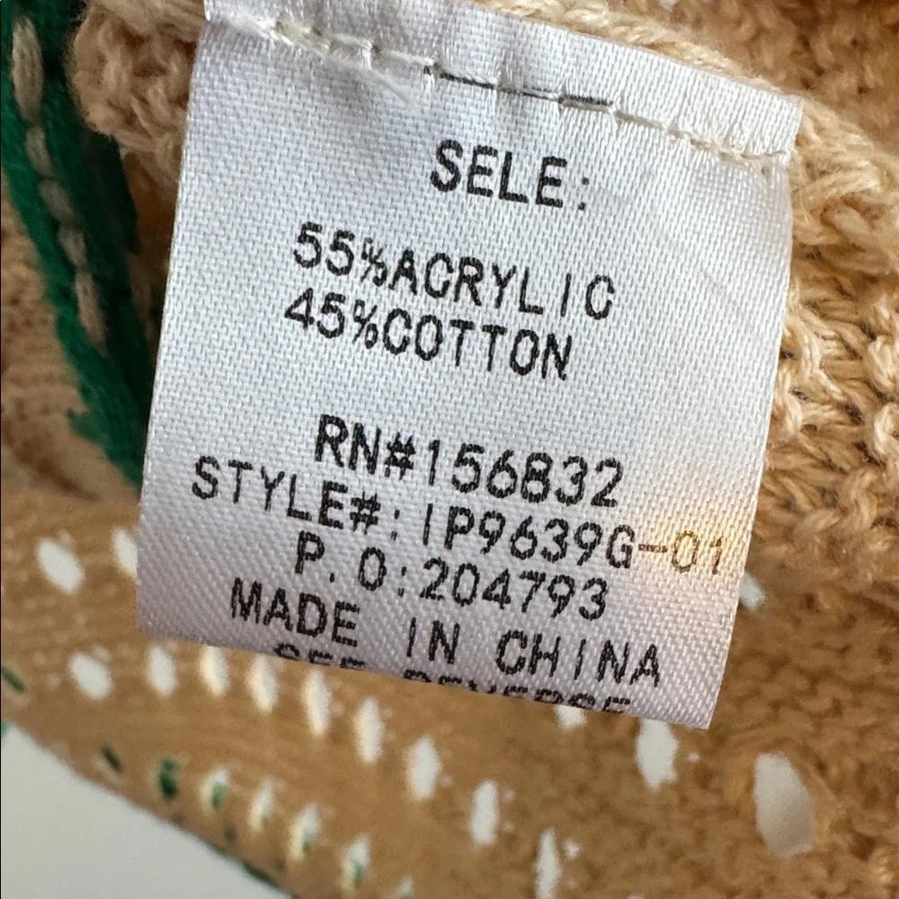 BiBi Edge Stitched Cactus
Patch Sweater  crochet southwestern medium - Picture 13 of 14